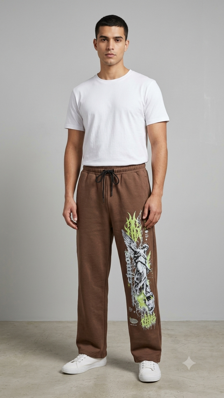 Toxic Angel Brown Baggy Pants
