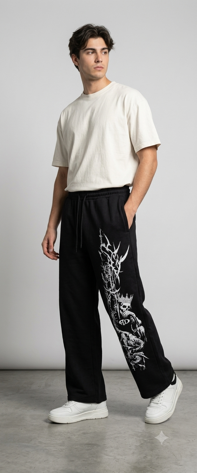 Crowned Skull Baggy Pants